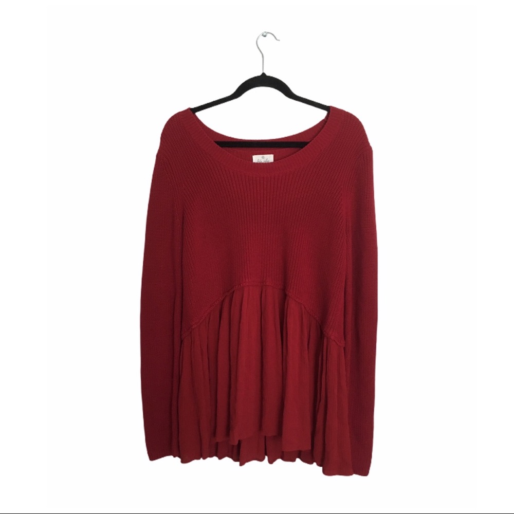 ANTHROPOLOGIE | BOHO FALL RUFFLE TIERED TUNIC SWEATER